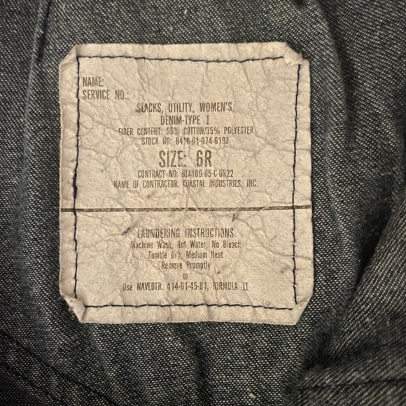 Vintage Navy Wide Leg Sailor Bell Bottoms - Picture 3 of 3